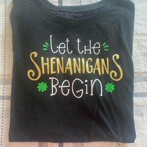 Black Graphic Tee - Let the Shenanigans Begin